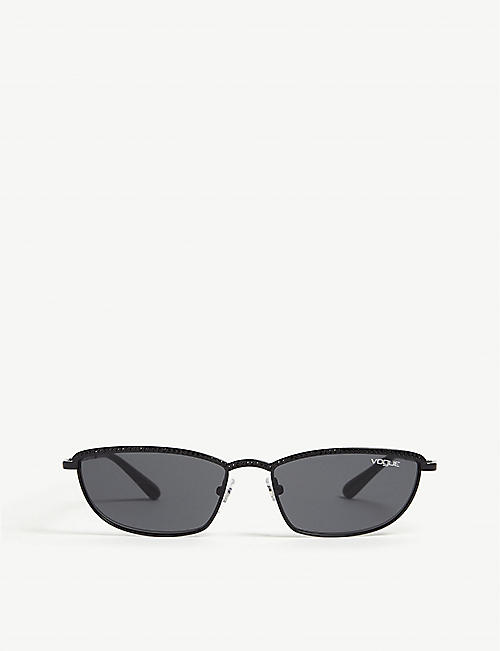 VOGUE: Gigi Hadid Taura rectangle-frame sunglasses