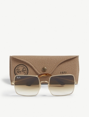 Ray Ban Ray-ban 54mm Gradient Square Sunglasses In Gold