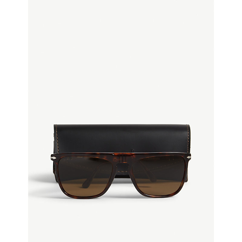 Shop Persol Women's Brown Po3225 Square-frame Havana Sunglasses