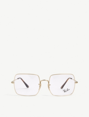 Ray Ban Rx1971 Square-frame Glasses In Gold