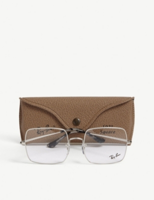Shop Ray Ban Ray-ban Womens Silver Rx1971 Square-frame Glasses In Silver (silver)