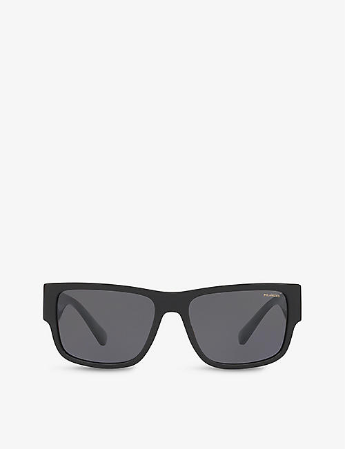 VERSACE: VE4369 rectangular-frame acetate polarised sunglasses