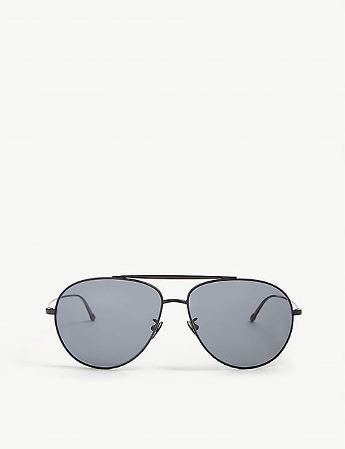 GIORGIO ARMANI: Ar6093 pilot-frame metal sunglasses