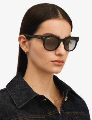 Ray Ban Ray-ban Womens Black Rb2168 Meteor Square-frame Sunglasses In Black
