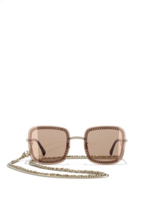 Chanel triple hotsell chain sunglasses