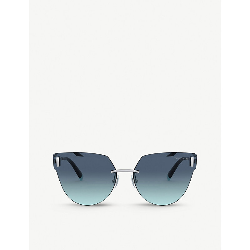 Tiffany & Co Tf3070 Tiffany T Metal Cat-eye Sunglasses In Silver