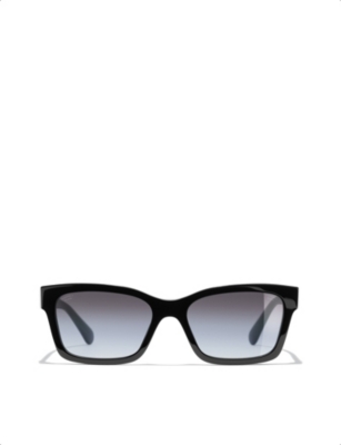 Pre-owned Chanel Womens Black Square Sunglasses