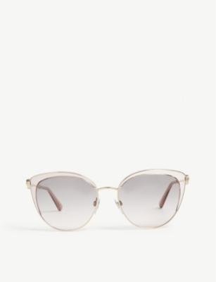 Bvlgari Bv6133 55 Cat-eye Frame Sunglasses In Gold