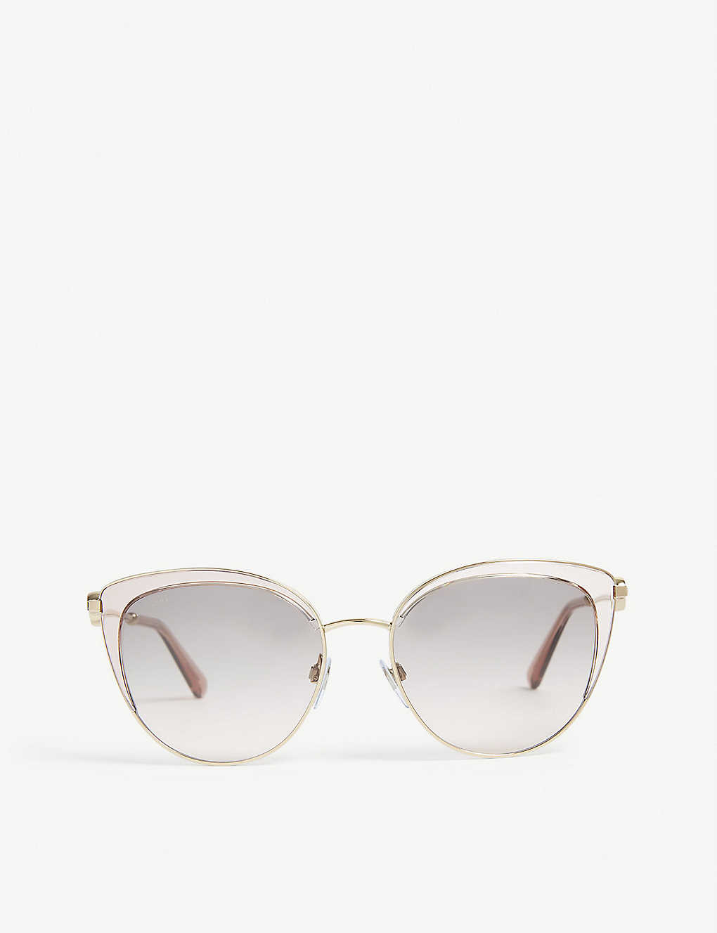 Bvlgari Bv6133 55 Cat-eye Frame Sunglasses In Gold