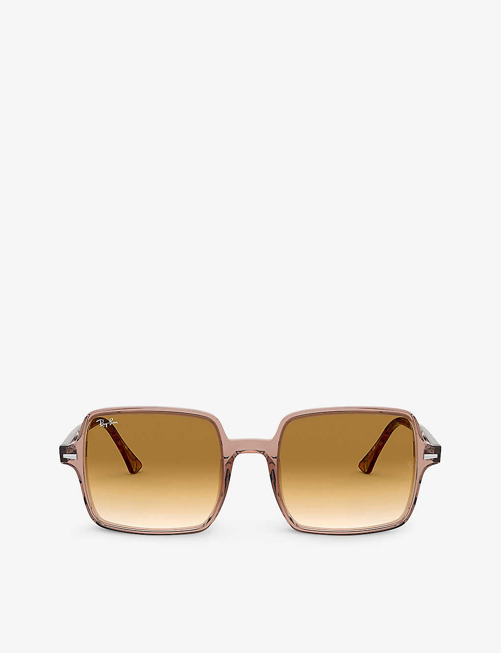 Shop Ray Ban Ray-ban Women's Brown Rb1973 Acetate Square-frame Sunglasses