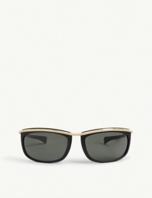 RAY-BAN - RB2319 62 Olympian I oval-framed metal sunglasses ...