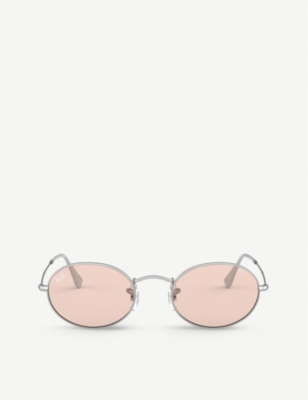 RAY-BAN: RB3547 metal glass oval-frame sunglasses