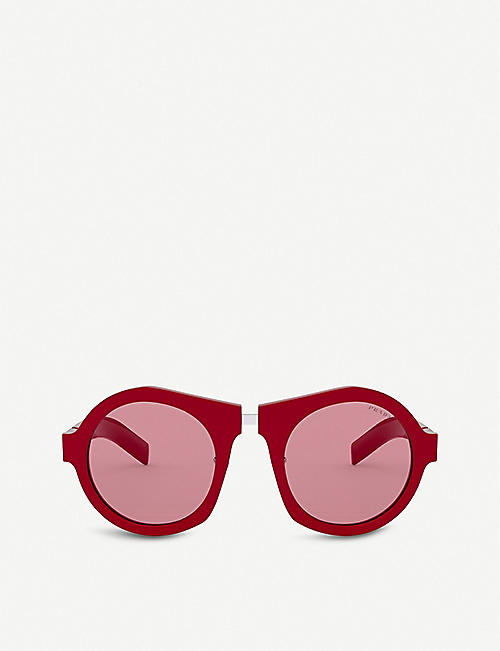 PRADA: PR 10XS 50 Duple acetate round-frame sunglasses