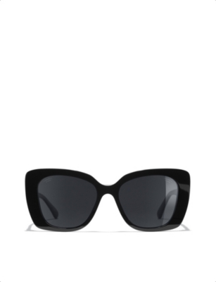 Pre-owned Chanel Womens Black Square Sunglasses