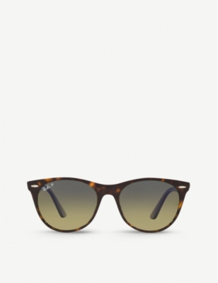 Ray Ban Rb2185 55 Wayfarer Classic Ii Acetate Phantos-frame Sunglasses In Brown