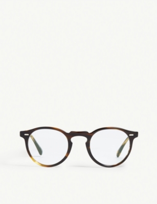 OLIVER PEOPLES: Gregory Peck Havana round-frame glasses