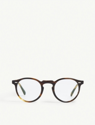 OLIVER PEOPLES - Gregory Peck Havana round-frame glasses 