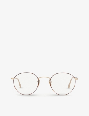OLIVER PEOPLES: OV1186 Coleridge metal and acetate round-frame glasses