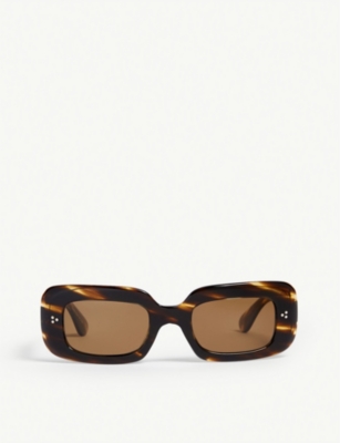 OLIVER PEOPLES - Saurine rectangle-frame sunglasses 