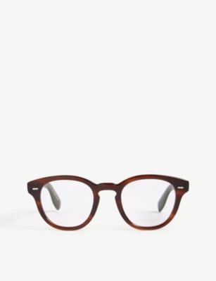 Shop Oliver Peoples Womens Brown Cary Grant Optical Glasses