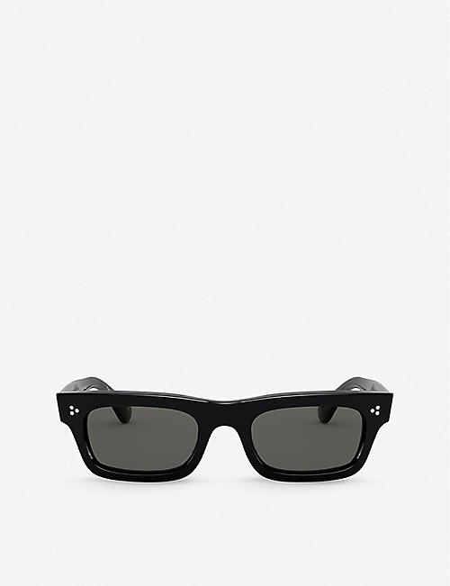 OLIVER PEOPLES: OV5417SU 50 Jaye acetate rectangle-frame sunglasses