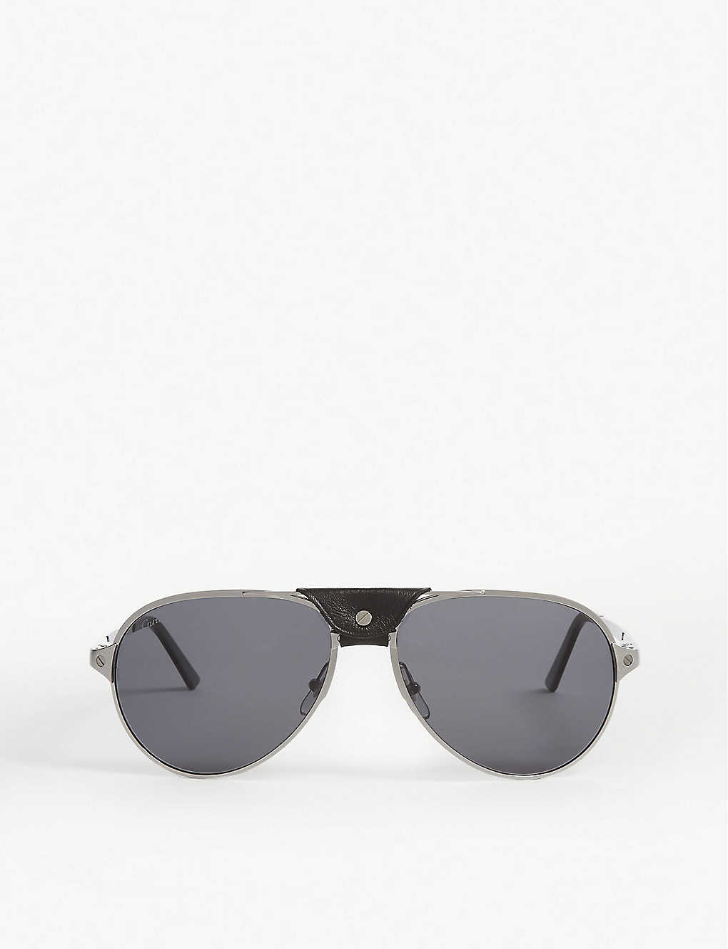 Cartier Ct0034s Pilot-frame Sunglasses In Black