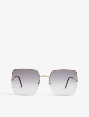 cartier panthere rimless glasses