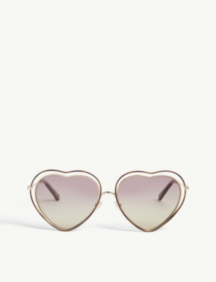 CHLOE CE131S 61 heart-shaped sunglasses