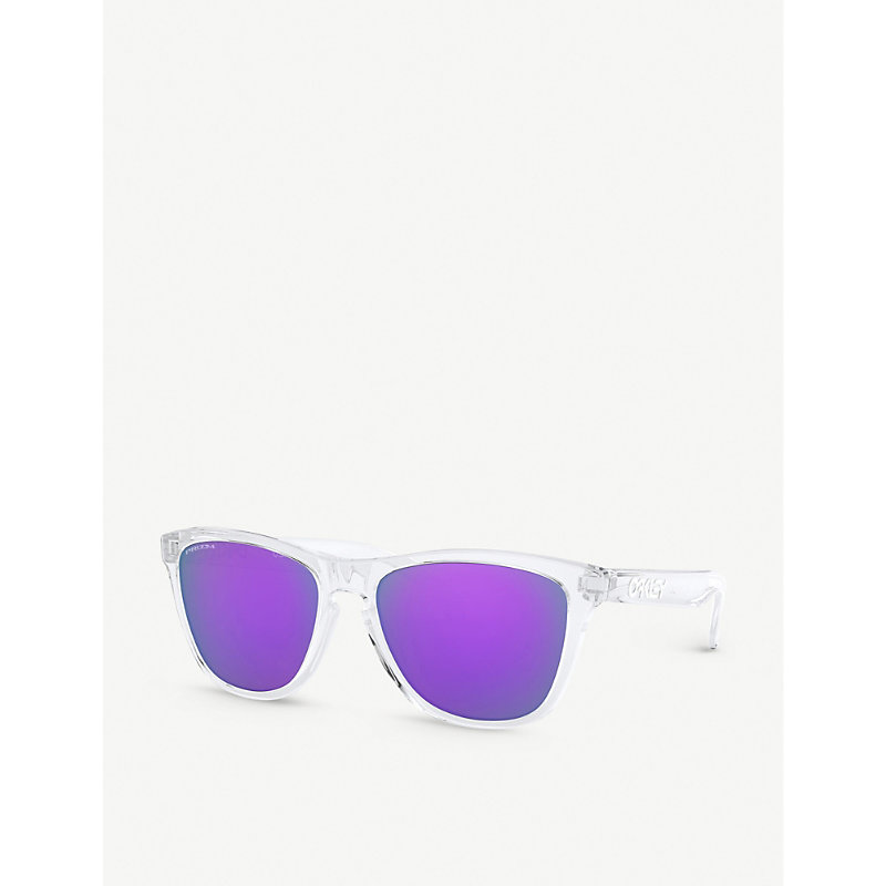 Shop Oakley Men's Clear Oo9013 Frogskins O Matter™ Plutonite Square-frame Sunglasses