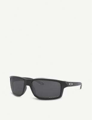 Oakley Oo9449-60 Gibston Acetate Rectangle-frame Sunglasses In Black