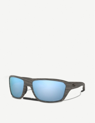 Shop Oakley Men's Brown Oo9416-64 Split Shot Woodgrain And Prizm™ Square-frame Sunglasses