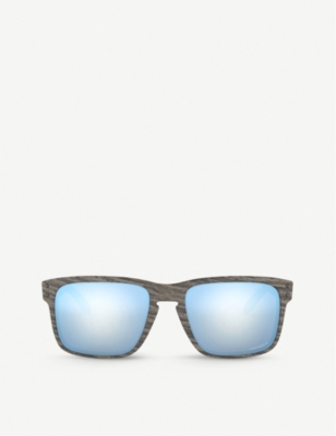 Oakley Oo9102 55 Holbrook Woodgrain And Prizm Square Frame Sunglasses Selfridges Com