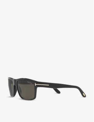Tom Ford Womens Black Ft0678 Irregular-frame Acetate Sunglasses In Gray