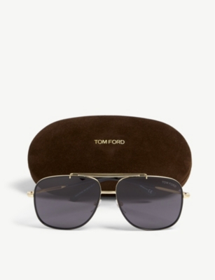 Tom Ford Benton Square-frame Sunglasses In Gold