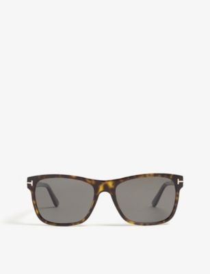 TOM FORD - Giulio matte rectangle-frame sunglasses 