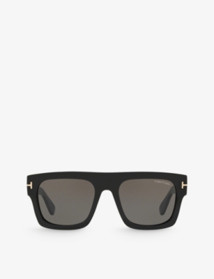 Tom Ford Womens Black Ft0711 Fausto Square-frame Acetate Sunglasses