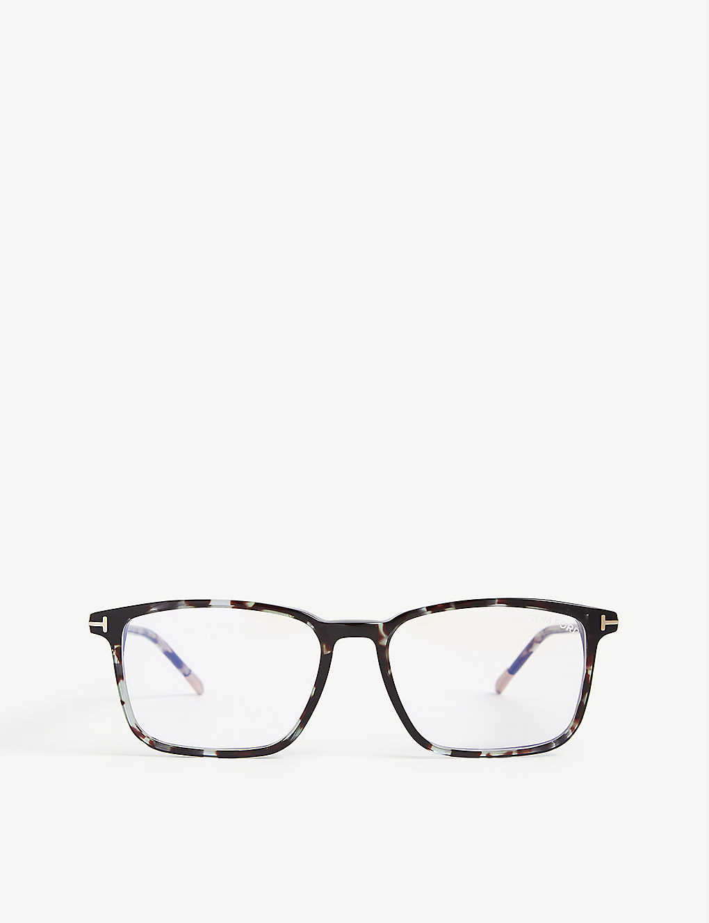 Tom Ford Ft5607 Rectangle-frame Optical Glasses In Brown