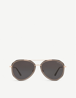 TOM FORD - FT0749 Vittorio metal and acetate pilot sunglasses | Selfridges .com