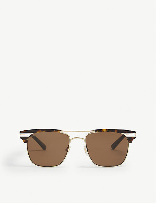 GUCCI: Gg0287s rectangle-frame sunglasses