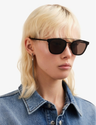 Saint Laurent Cat-eye Sunglasses In Black