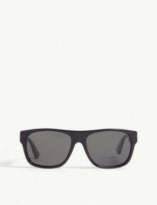 GUCCI - Gg0341s rectangle-frame sunglasses | 0