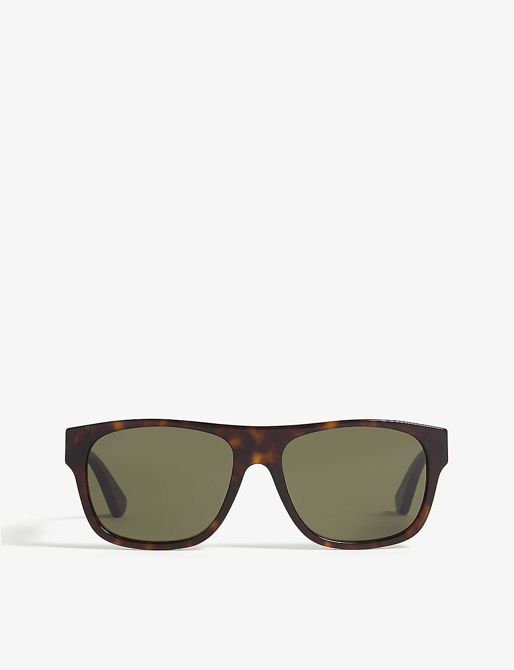 Gucci Havana Gg0341s Rectangle-frame Sunglasses In Brown