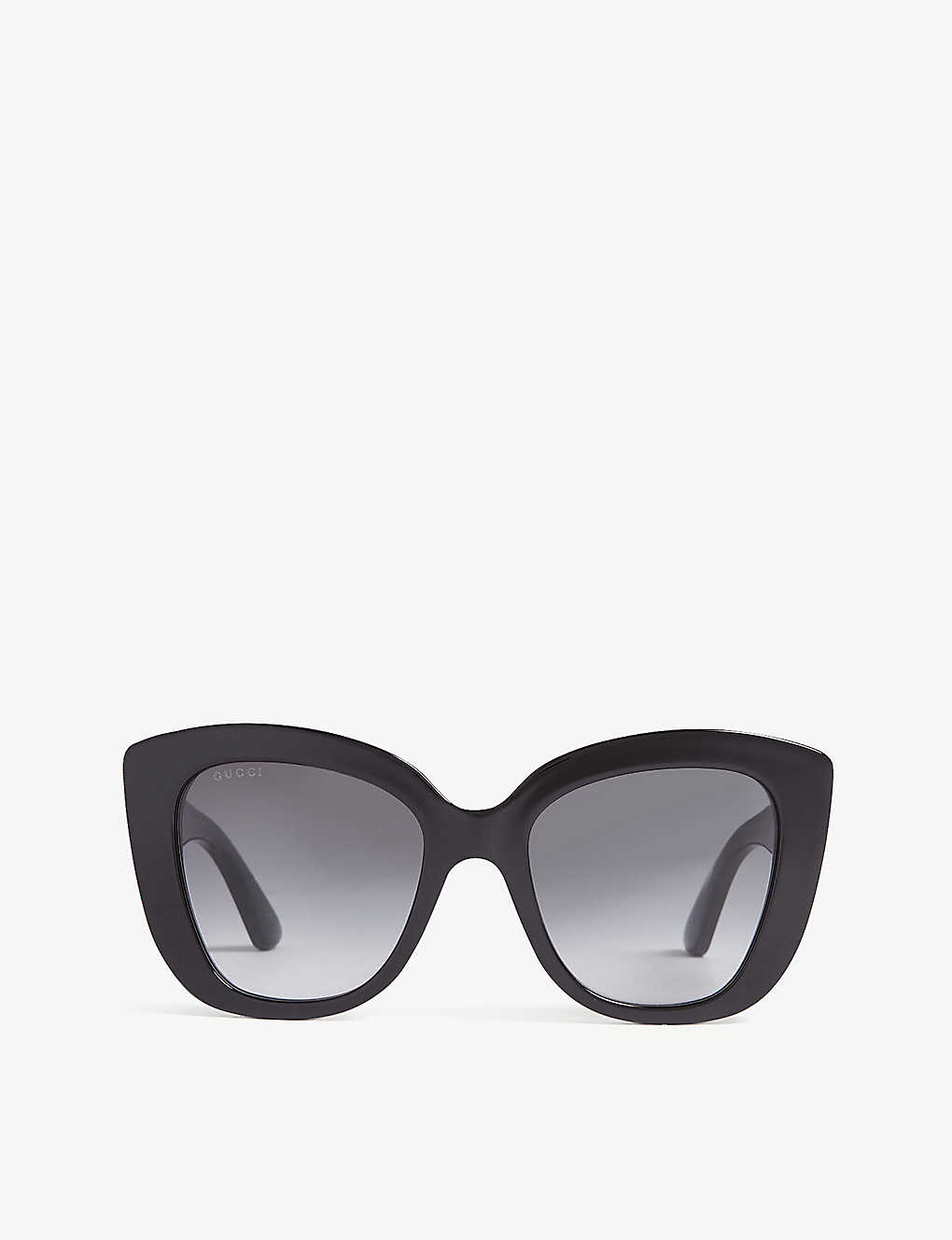 Shop Gucci Womens Black Gg0327s Cat-eye Frame Sunglasses