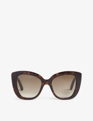 Gucci havana 2025 sunglasses cat eye