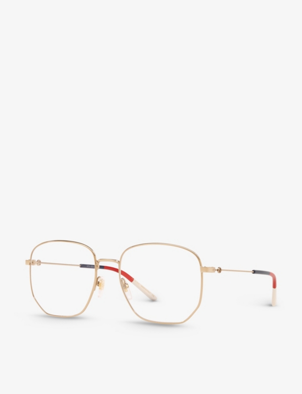 GG0396O hexagon-frame metal glasses
