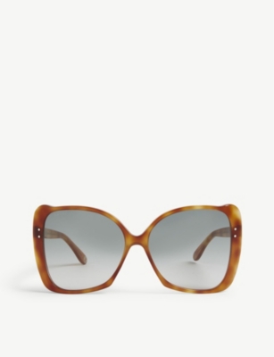 GUCCI: GG0471 butterfly-frame Havana sunglasses