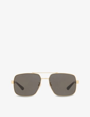 Men's metal square outlet sunglasses