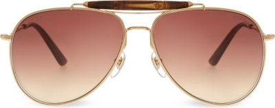 GUCCI   Golden aviator sunglasses