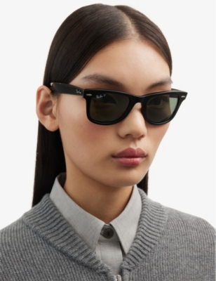 RAY-BAN: RB2140 square-frame polarised wayfarer sunglasses