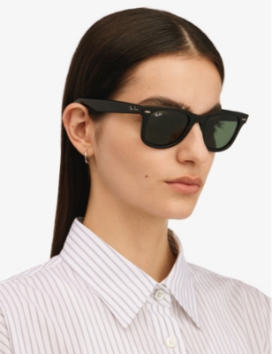 RAY-BAN: Black square sunglasses